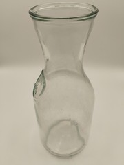VTG Paul Masson Since 1852 Clear Glass Wine Carafe Bottles, Containers Lot Of 2