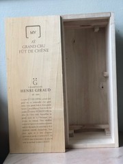Henri Giraud Champagne Bottle Wood Gift Box Ay Grand Cru Fut De Chene