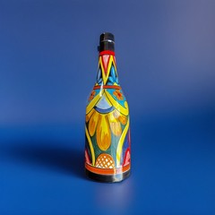 Italian Terracotta Judeka Wine Bottle, Made In Sicily designed by Mario Milazzo