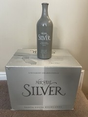 Mer Soliel Silver Chardonnay Ceramic Bottle Empty Home Decor Bottle 750ML