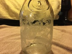ETCHED CLEAR GLASS 1989 NORMAN KOSARIN WINE WATER CARAFE PAUL MASON VINYARDS