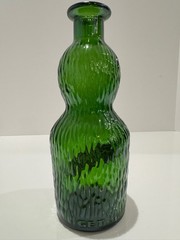 Vintage French GET 27 Pippermint Green Glass Double Gourd Bottle