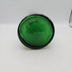 Vintage Misura Italy Green Glass 8&Prime; Carafe Vase Wine Bottle Decanter Brevettata