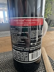 Hob Nob Vineyards Wicked Red Blend Promotional 2012 Wine Bottle. Empty Bottle