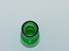 Vintage M LAMONT VINEYARDS 2/5 Pint Green Glass Empty Wine Cruets Bottles.