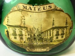 Vintage Green Mateus Rose Portugal Sogrape Still Empty Wine Bottle 1 PT 9 FL OZS