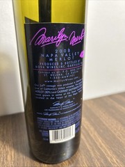2008 Marilyn Monroe Merlot Empty Wine Bottle Napa Valley (L)