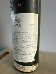 1961 Chateau Mouton Rothschild No 006698 Empty Bottle
