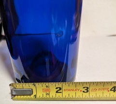 Vintage Cobalt Blue Luna 01 wine bottle VG