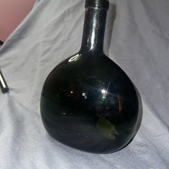 Vintage Empty Bocksbeutel Green Wine Bottle 750ml Display Bud Vase 8.5&Prime;