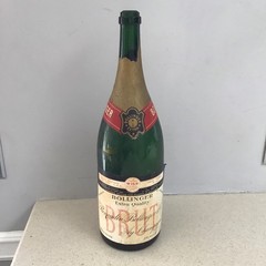 Empty 1961 Bollinger Brut Champagne Extra Quality Display Bottle 19” Tall
