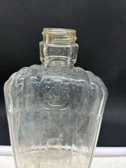 Antique Bottle Collectible Ambrose & Company Port Wine Bottle Ribbed Glass
