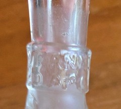 Vtg Jeanne D Arc Glass Hand Made Water/ Wine / Spirit Bottle Depose France