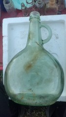 Almaden Green Wine Jug Decanter Handle 1.5L