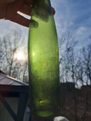 Antique Dark Green Wine Bottle 11½ Tall