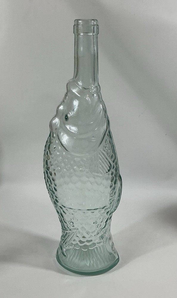 Pescevino Italy Fish Shaped Wine Empty Bottle 13&Prime; Italian Nautical Coastal Decor