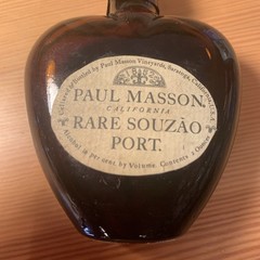 Vintage PAUL MASSON Rare Souza Port Liquor Bottle EMPTY MINI 2 oz HEART SHAPE