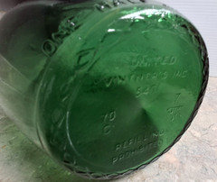 United Vintner&rsquo;s Inc. 5401, Half Gallon Green Glass Bottle Est Asti-1881