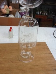 Wine Bottle Wine Glass. “Finally A Wine Glass That Fits My Needs!” 11.5” Tall