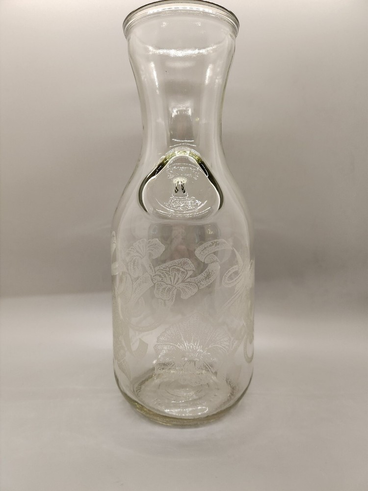 Vintage Paul Masson Norman Kosarin Wine Decanter Carafe Etched Glass 1989