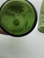 2 Green Wine Bottles With W-2068 4/5 Quarts Tall Wine Bottle