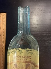 Glass Wine Bottle Wall Art – Candoni Pinot Grigio – 12&Prime;x4.5&Prime;