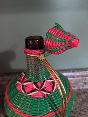Watermelon Collector Viresa Wicker Vintage Wood Bottom Jug