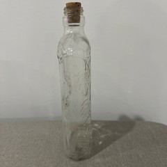 Garretts American Wines Bottle Clear Glass Embossed Antique 