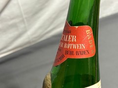 Vintage 1973 AFFENTALER BADEN WINE Germany green bottle GOLD MONKEY Embossed