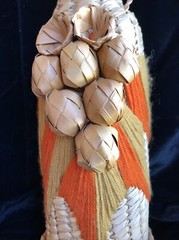 Wicker Rattan Straw Wine Bottle Carrier Holder Decorative Design Vintage Mid-mod
