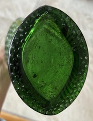 Vintage Green Antinori Fish Shaped Empty Wine Bottle 13” Tall Made In Italy