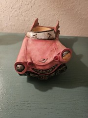 Vintage & Rare Pink Cadillac Wine Bottle Holder-Excellent