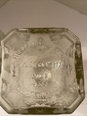 Monarch Wine Co. Clear Glass Decanter Bottle Manischewitz Brooklyn NY *EMPTY*