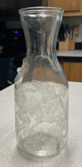 1989 Etched Glass Paul Masson/Norman Kosarin Wine Carafe