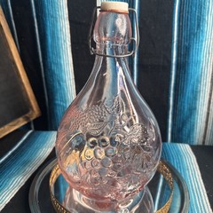 VTG Casadis Milano JUS DE Fruta Pink Wine Decanter 2 LITERS Antique
