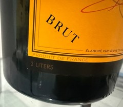 Champagne Veuve Clicquot Ponsardin Brut Jeroboam Empty Glass Bottle 3 Liter