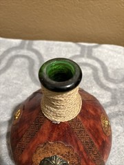 Italian leather wrapped decanter vintage