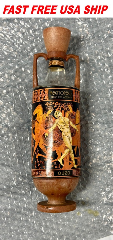 VTG « National Wine of Greece » Amphora-Style Wine Bottle FREE SHIPPING