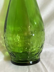 Vintage 1970s Gallo Flavor Guard Glass 4/5 Qt Green Wine Bottle Grapes