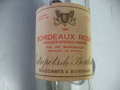 BORDEAUX ROSE ENTREPOTS DE BOUTAUT 1961 JULIUS WILE NY NUMBERED