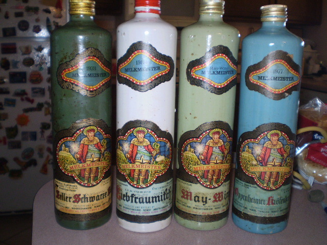 2 Different 1977-1980 German Melkmeister Vtg Wine Bottles 11 1/2&Prime; YOU CHOOSE ONE