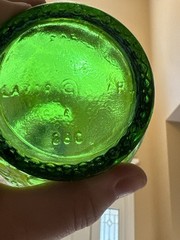 Vintage 1970s Gallo Flavor Guard Glass 4/5 Qt Green Wine Bottle Grapes