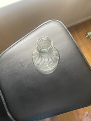 Mogen David Wine Corp Clear Glass Wine Bottle 4/5 Quart Collectible