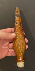 Vintage 22&Prime; MCM 1960s Italy Rossini Empoli Amber Fruit Genie Decanter Bottle 4