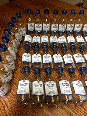 48 Sutter Home Merlot Wine 187 ML Empty Plastic Bottles & Lids- Great for Crafts