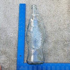 Vintage CEVIN Glass Fish Bottle 75CL3 Chianti Wine Bottle Decanter 13.5&Prime; Tall