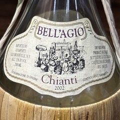 2002 Bell&rsquo;Agio Chianti Empty Bottle With Rattan Wrap