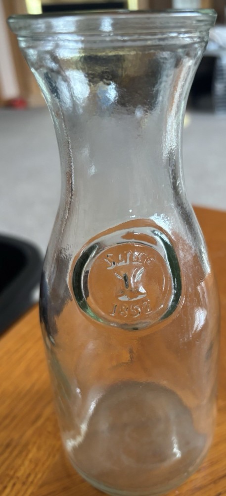 Vintage Paul Masson “since 1852” Clear Glass Carafe