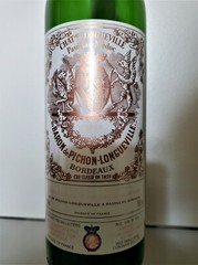 Vintage1989 Chateau Baron Pichon Longueville empty glass Wine Bottle no cork