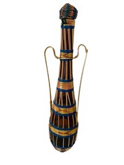 MCM Viresa Plastic Scoubidou Woven Wicker Demijohn Wine Bottle with Handle